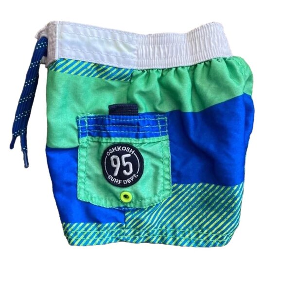 OshKosh Stripe Colourblock Surf Dept. Swim Trunks 6 Months - Picture 8 of 8